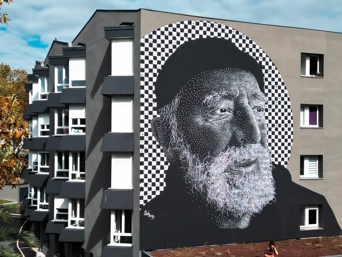 Bâche évènementielle artistique
