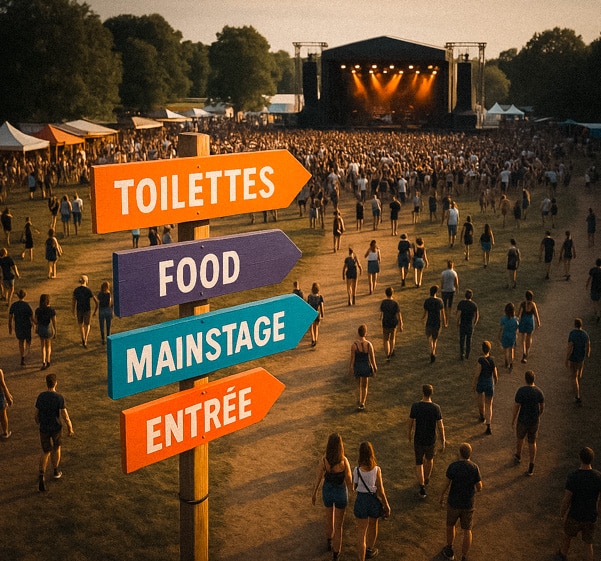 Décor de festival et signalétique