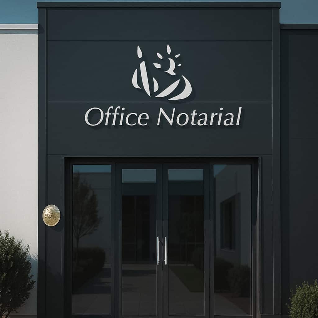 Enseigne notaire réalisée par Graphitis dans la région nantaise