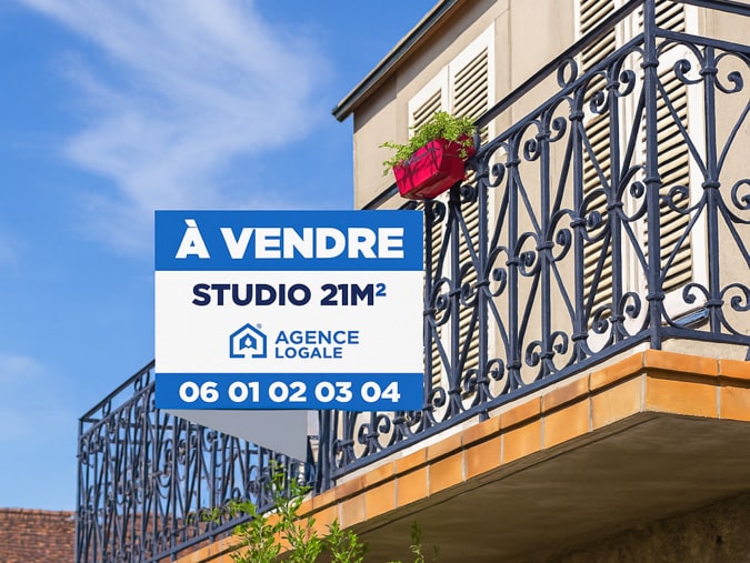 Panneau à vendre immobilier sur Nantes