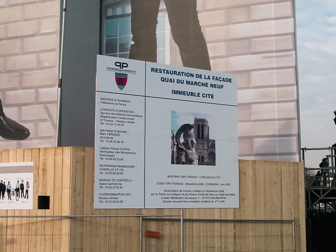 Exemple de panneau de chantier informatif et réglementaire fabriqué à Nantes