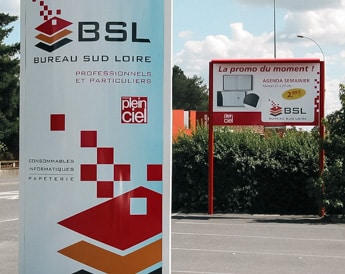 Panneau publicitaire fabriqué en région nantaise