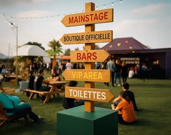 Ensemble de signalétique de festival