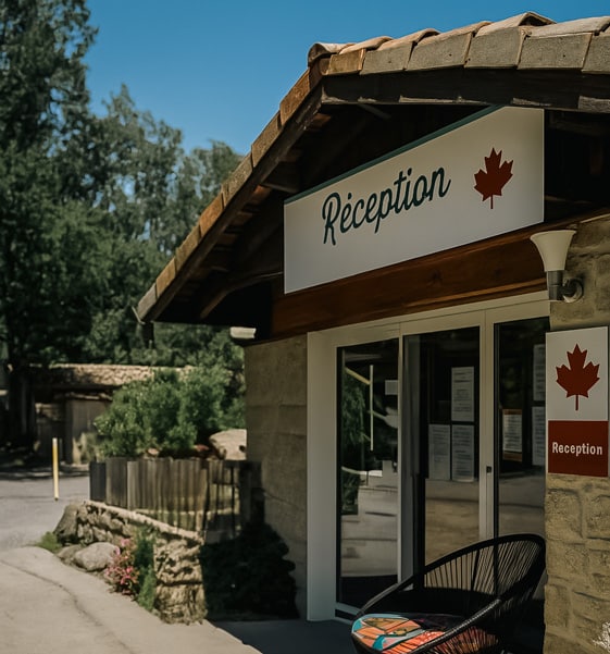 Signalétique accueil de camping