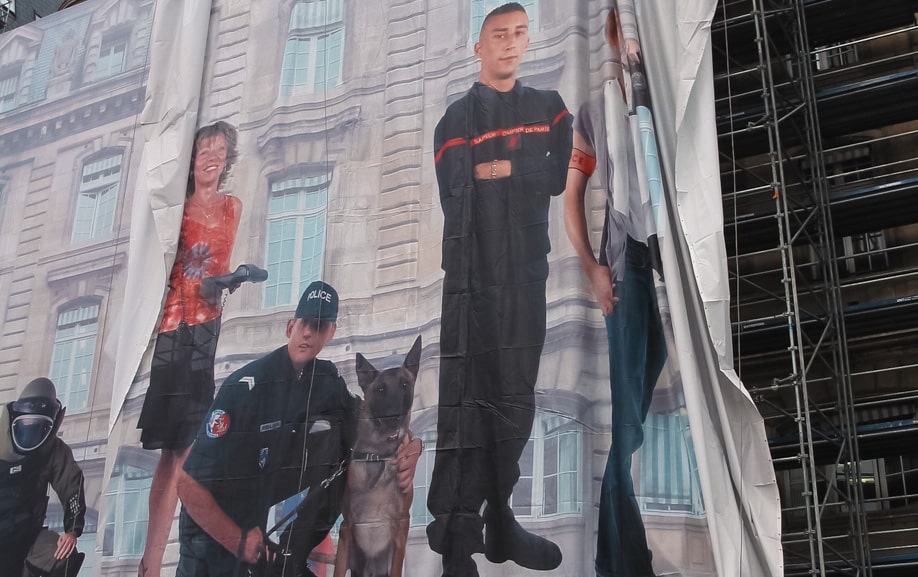 Impression HD sur toile tendue pour communication urbaine