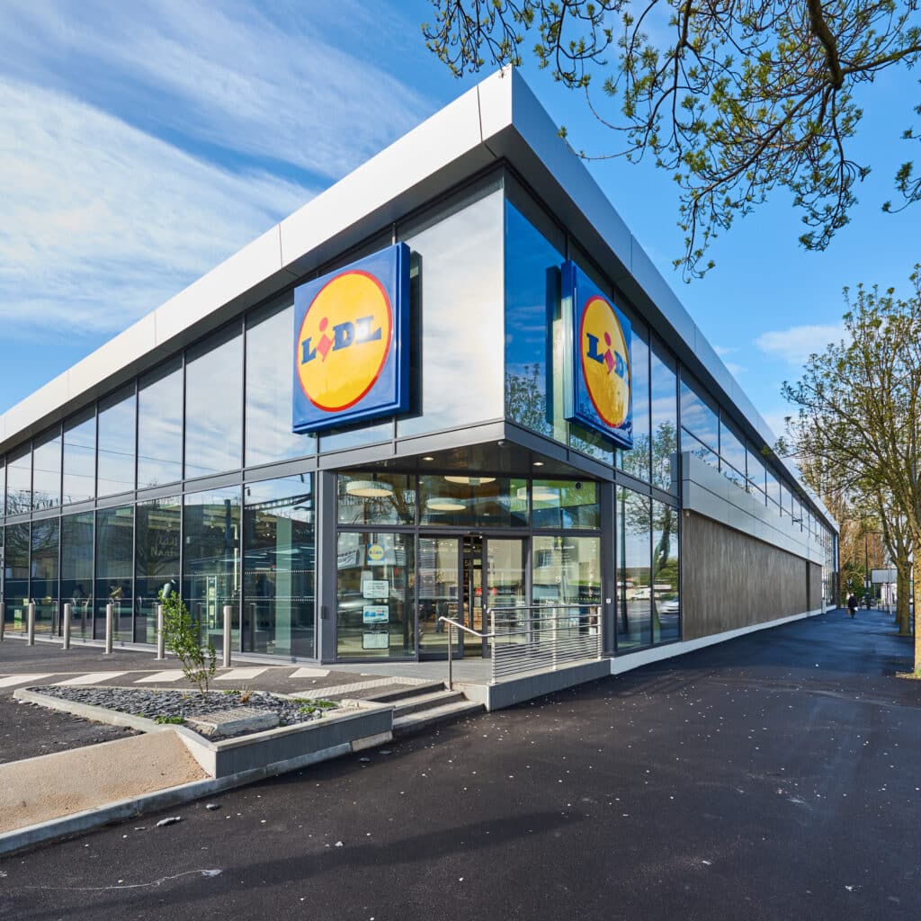 Enseigne caisson lumineux pour un magasin Lidl à Nantes
