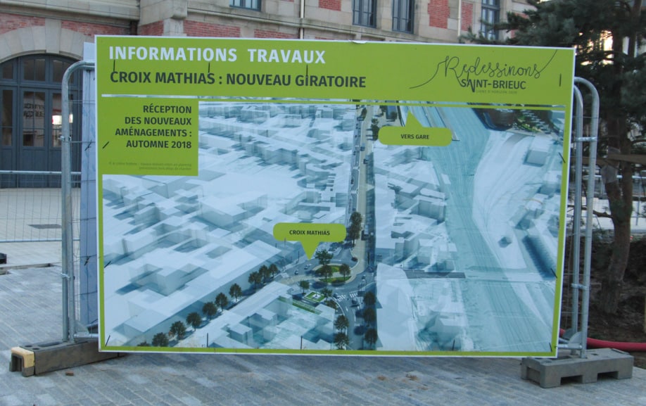 panneau de chantier personnalisé fabriqué à Nantes par Graphitis