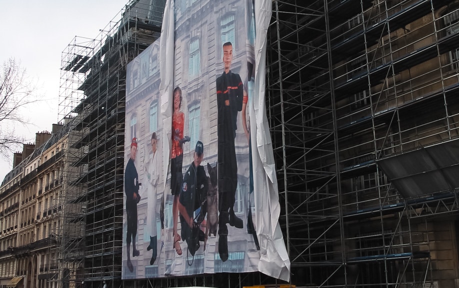 Bâche d'échafaudage très grand format fabriqué à Nantes