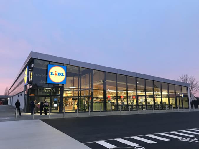 Enseigne caisson lumineux pour magasin Lidl à Trélazé