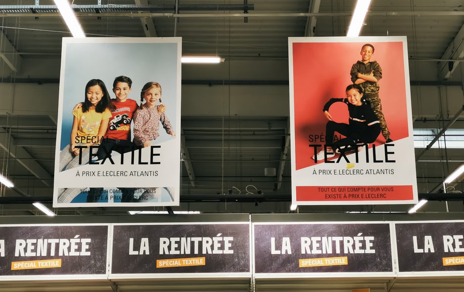 PLV à Nantes réalisée pour E.Leclerc Atlantis