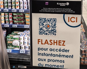 Exemple de PLV dans un magasin