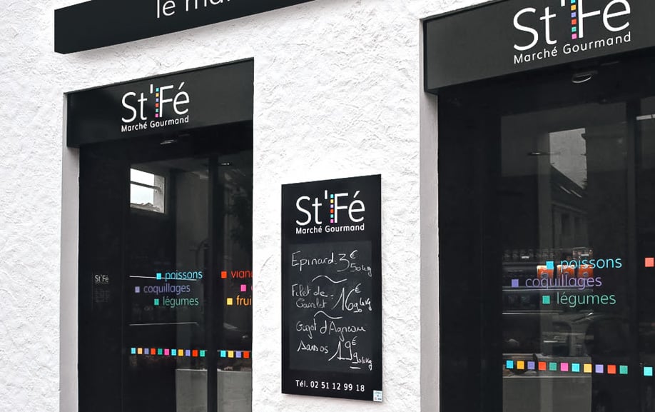 PLV vitrine réalisé par Graphitis pour St'Fé à Nantes