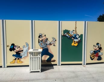 Covering d'une palissade pour un chantier extérieur