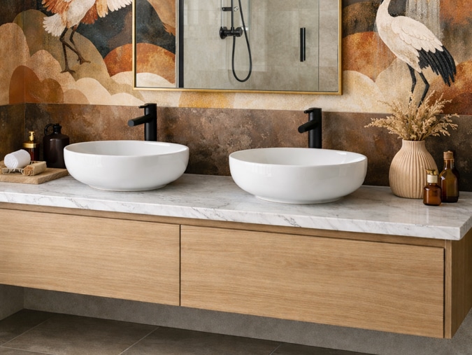 Panneau de vasque pour un hôtel de luxe à Paris