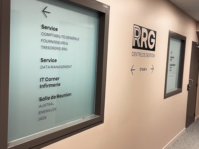 Vitrophanie pour bureaux d'entreprise