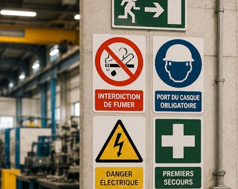 Pictogrammes de sécurité ISO 7010 classés par catégorie et couleur, et pictogrammes de danger CLP