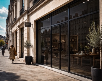 Vitrophanie solaire posé sur une vitrine